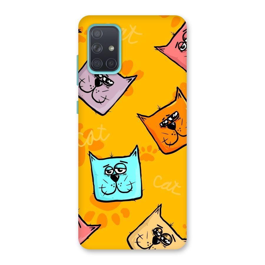 Cute Cat Pattern Back Case for Galaxy A71