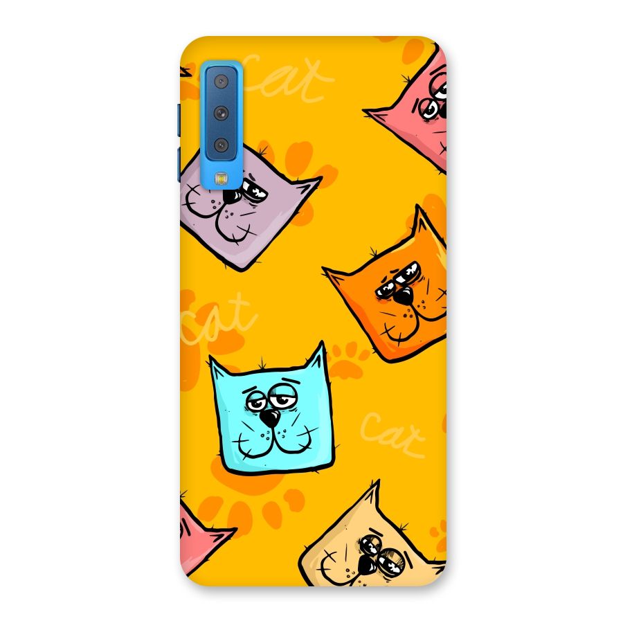 Cute Cat Pattern Back Case for Galaxy A7 (2018)
