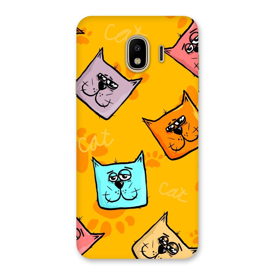 Cute Cat Pattern Back Case for Galaxy J4