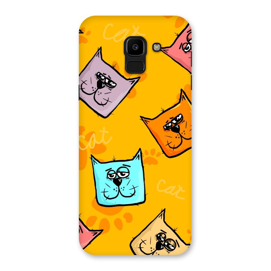 Cute Cat Pattern Back Case for Galaxy J6