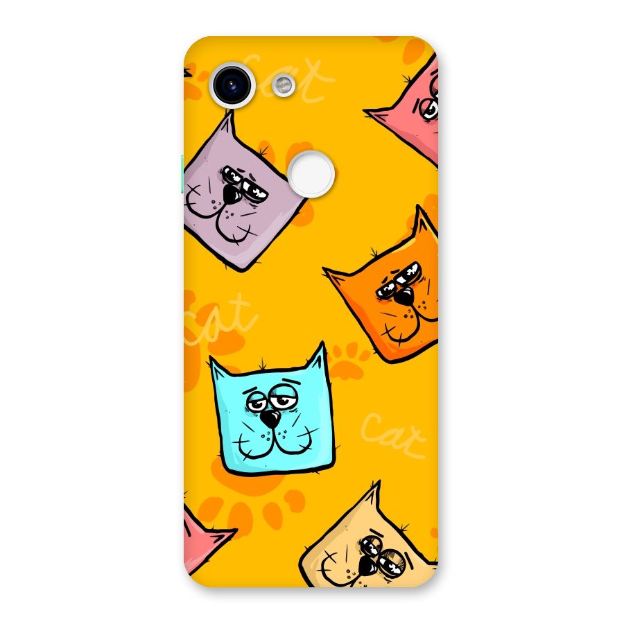Cute Cat Pattern Back Case for Google Pixel 3