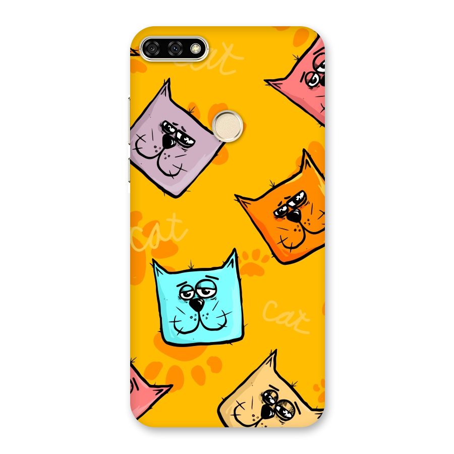 Cute Cat Pattern Back Case for Honor 7A