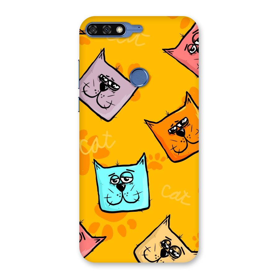 Cute Cat Pattern Back Case for Honor 7C