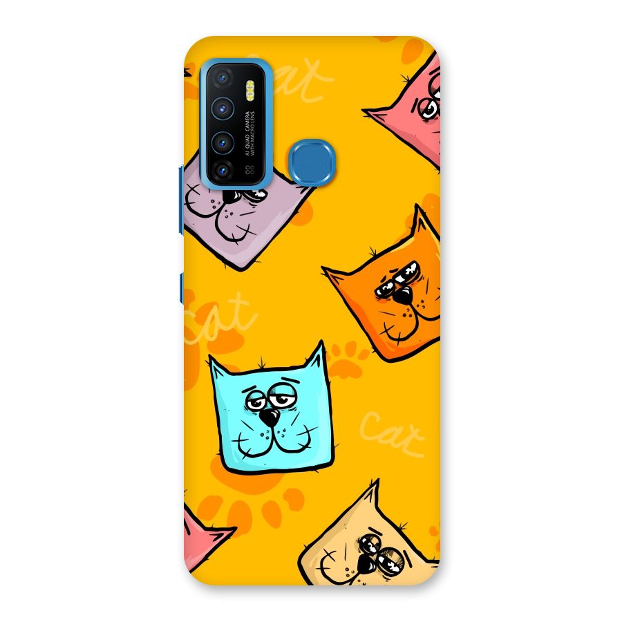 Cute Cat Pattern Back Case for Infinix Hot 9