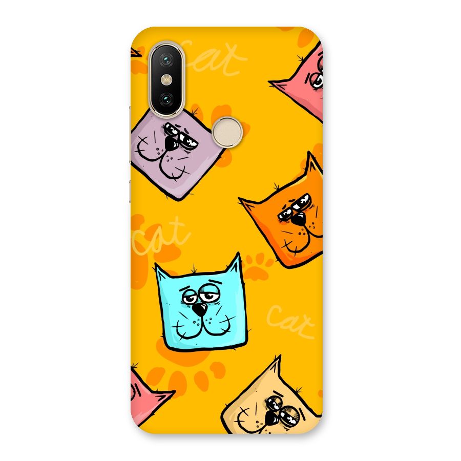 Cute Cat Pattern Back Case for Mi A2