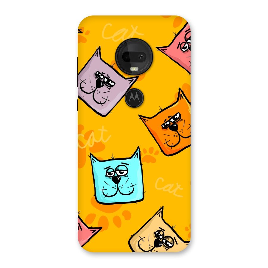 Cute Cat Pattern Back Case for Moto G7