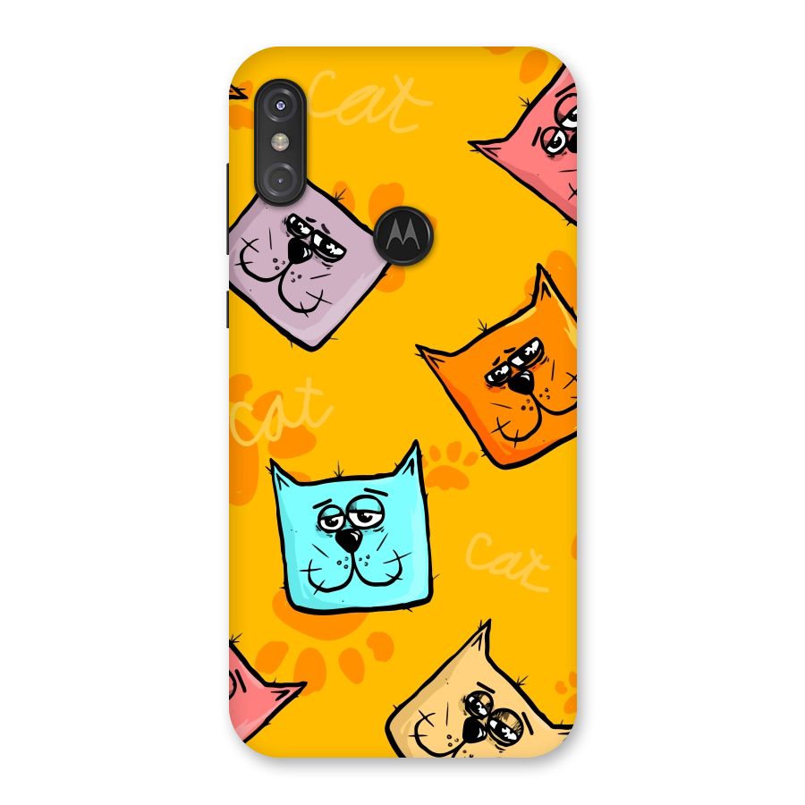 Cute Cat Pattern Back Case for Motorola One Power