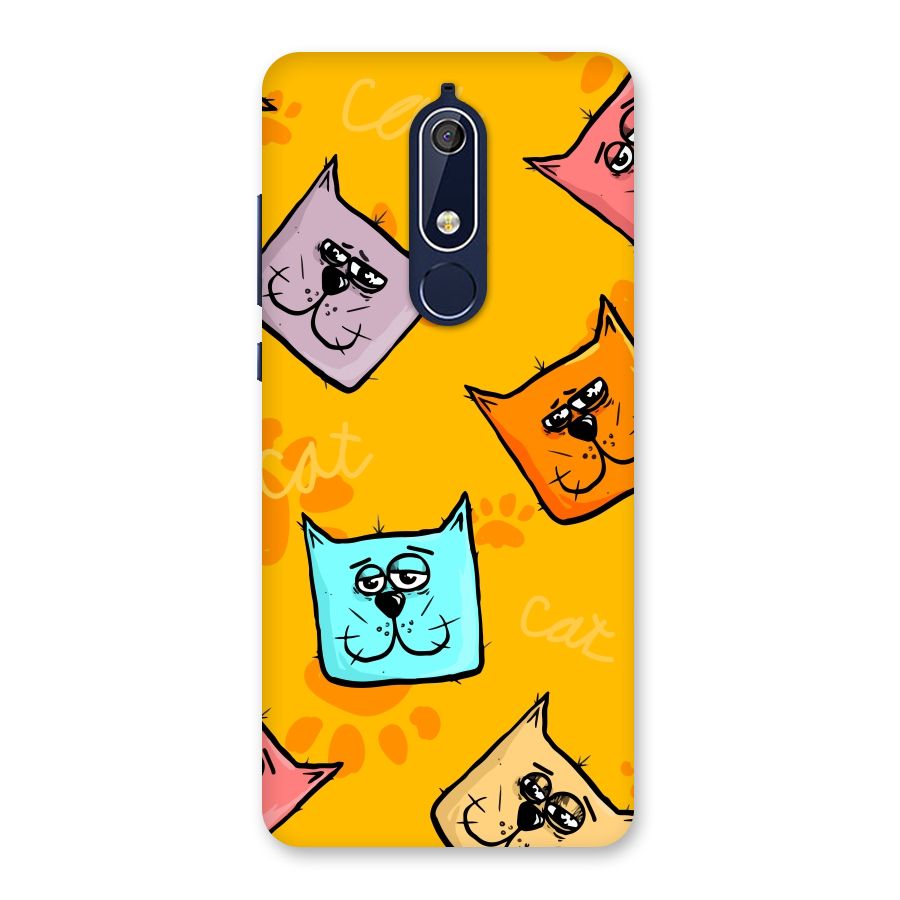 Cute Cat Pattern Back Case for Nokia 5.1