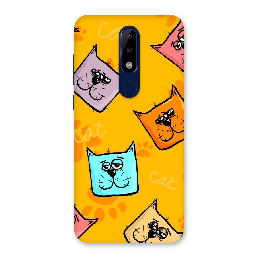 Cute Cat Pattern Back Case for Nokia 5.1 Plus