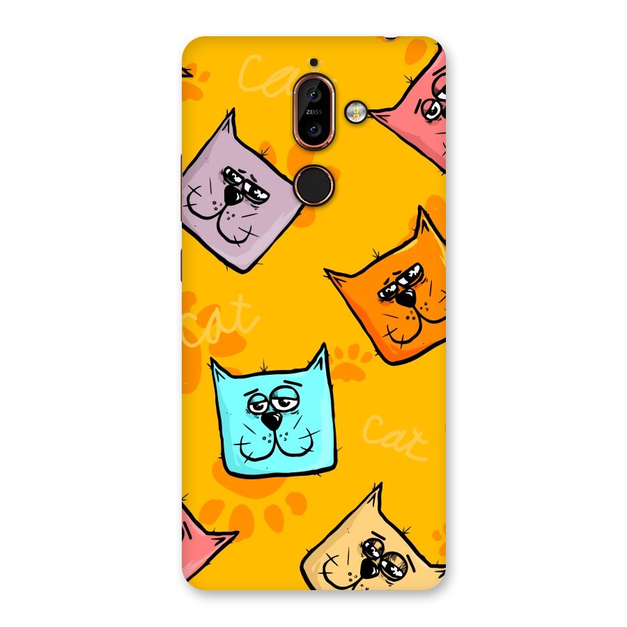 Cute Cat Pattern Back Case for Nokia 7 Plus
