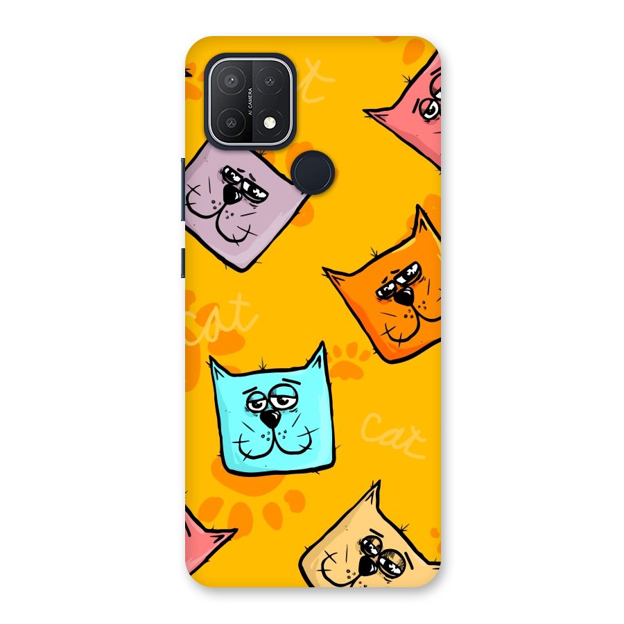 Cute Cat Pattern Back Case for Oppo A15