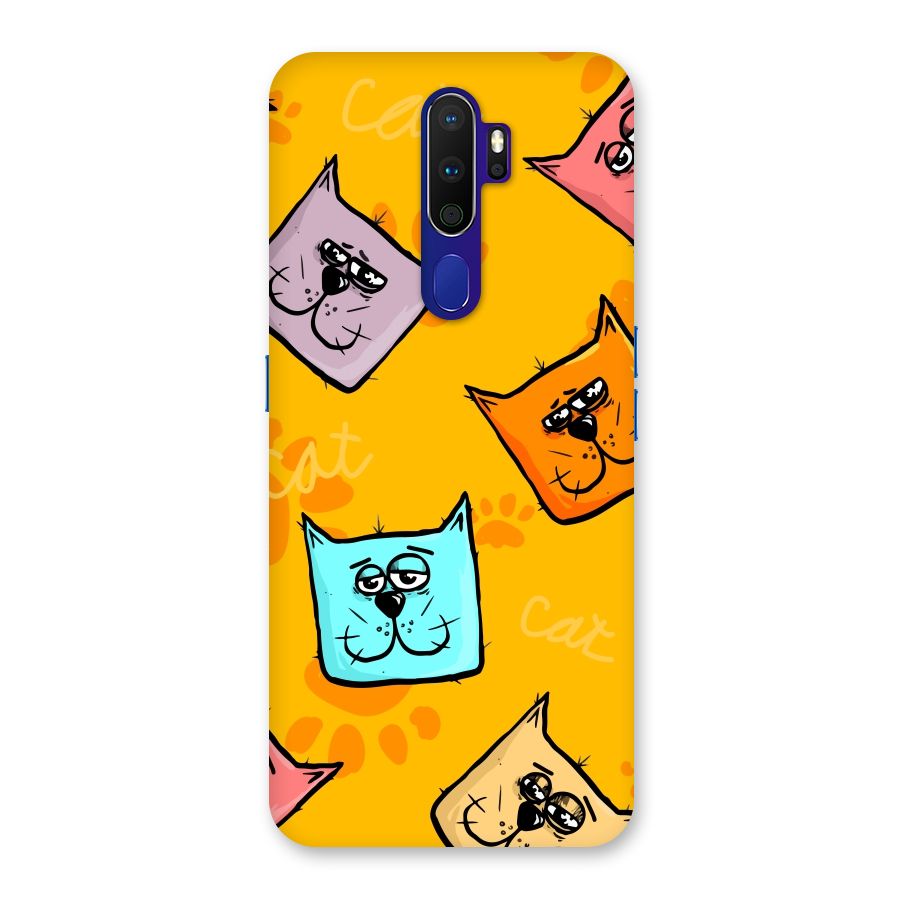 Cute Cat Pattern Back Case for Oppo A9 (2020)