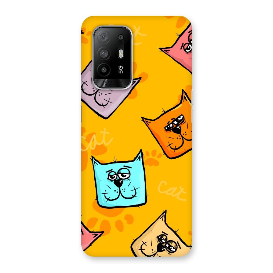 Cute Cat Pattern Back Case for Oppo F19 Pro Plus 5G