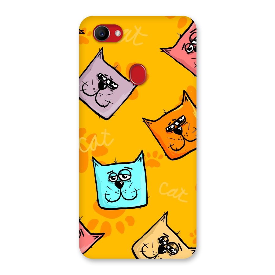 Cute Cat Pattern Back Case for Oppo F7