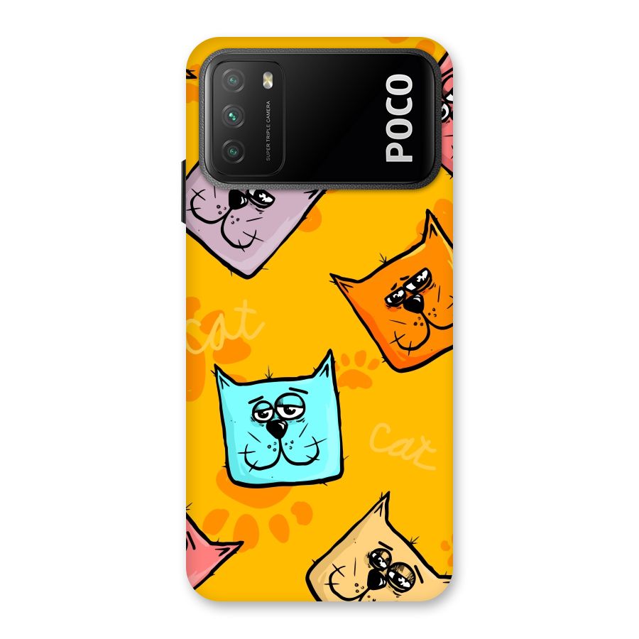 Cute Cat Pattern Back Case for Poco M3