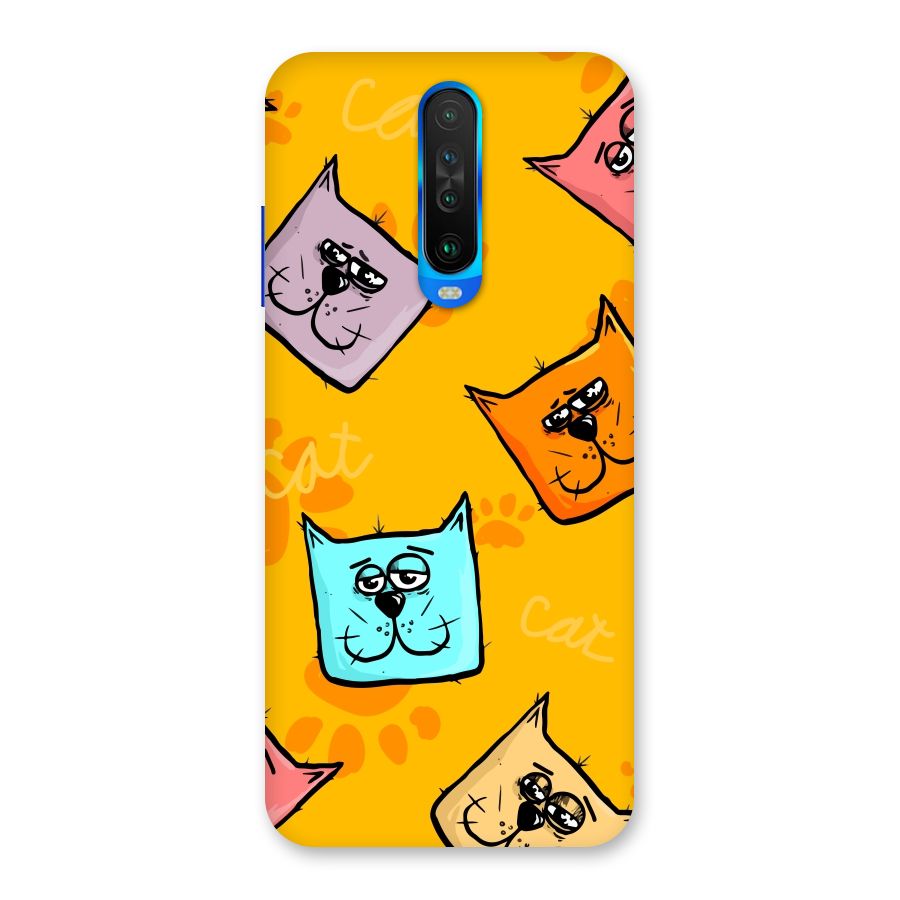 Cute Cat Pattern Back Case for Poco X2