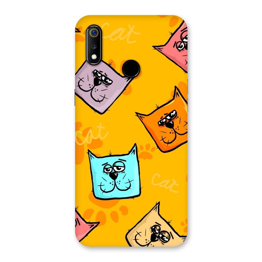 Cute Cat Pattern Back Case for Realme 3