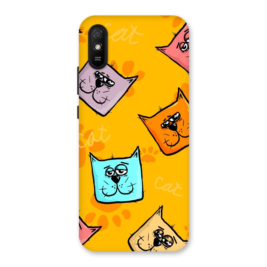 Cute Cat Pattern Back Case for Redmi 9A