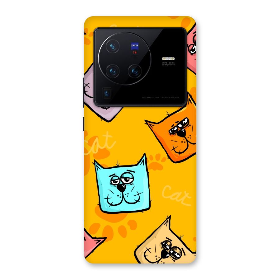Cute Cat Pattern Back Case for Vivo X80 Pro