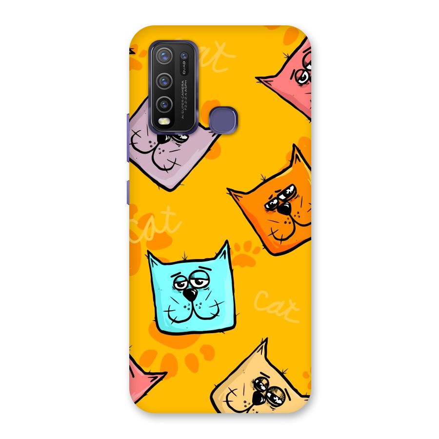 Cute Cat Pattern Back Case for Vivo Y50