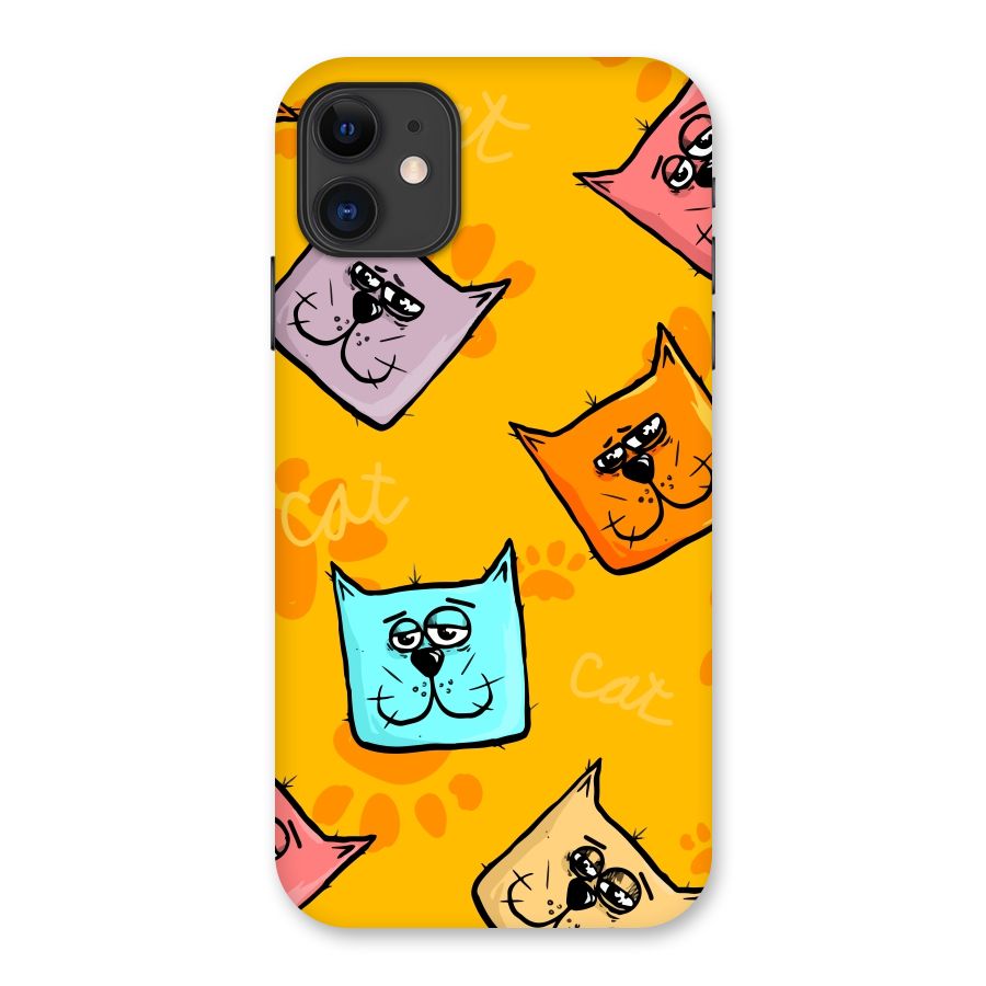Cute Cat Pattern Back Case for iPhone 11