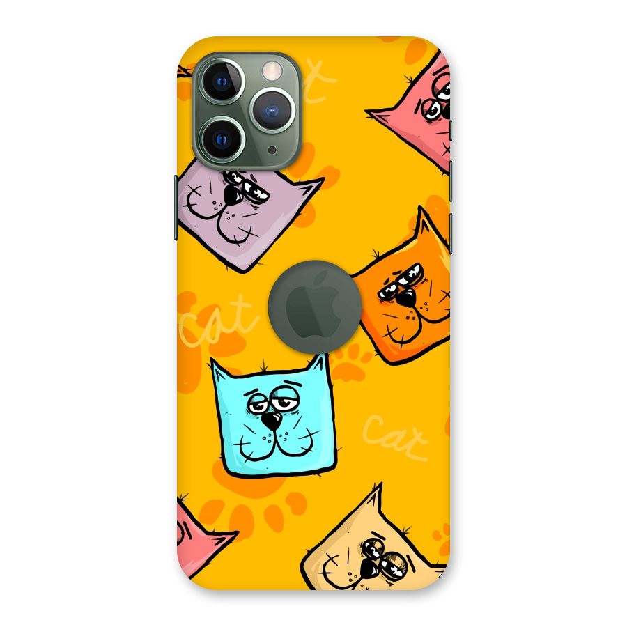Cute Cat Pattern Back Case for iPhone 11 Pro Logo  Cut