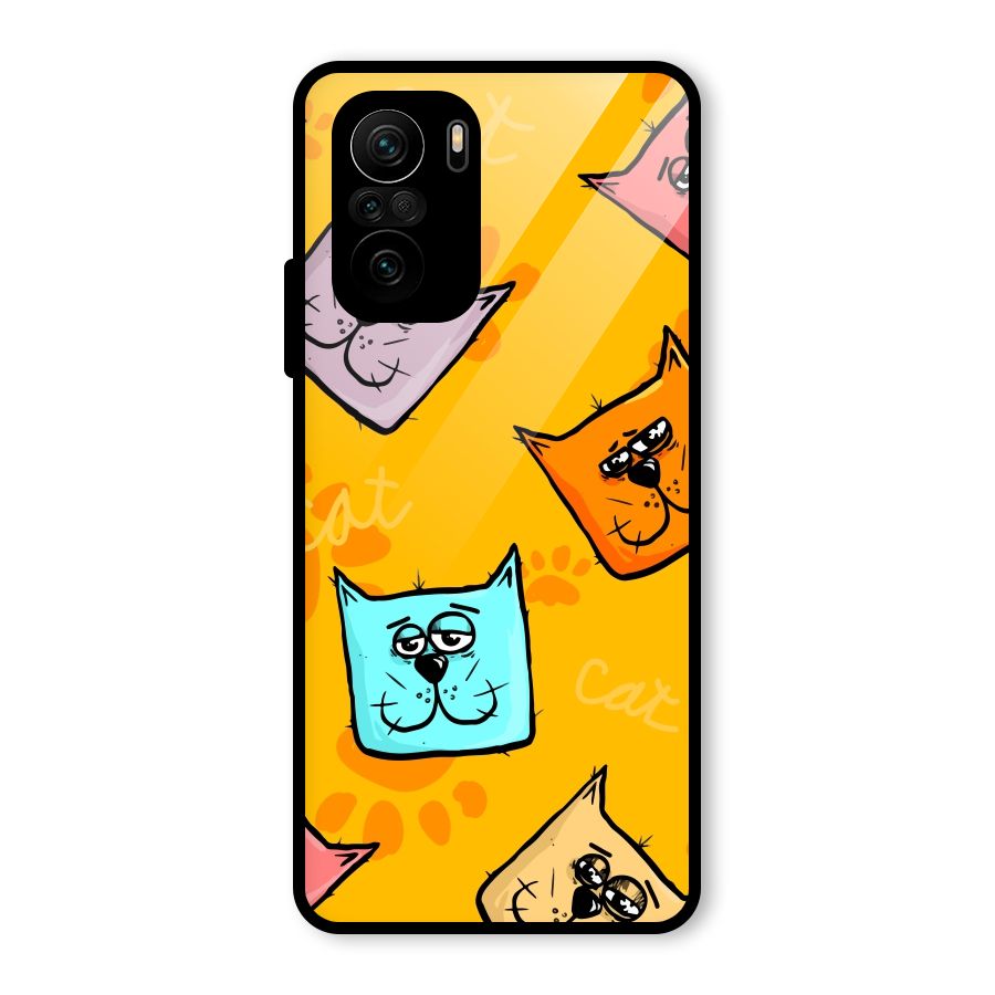 Cute Cat Pattern Glass Back Case for Mi 11X Pro