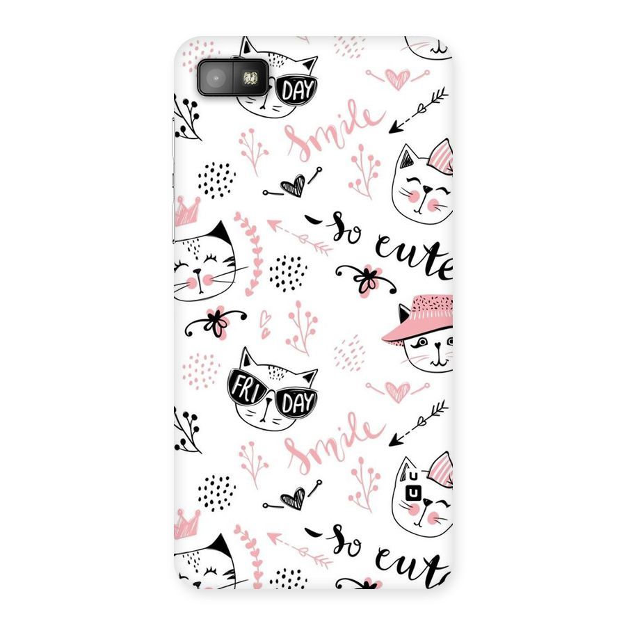 Cute Cat Swag Back Case for Blackberry Z10