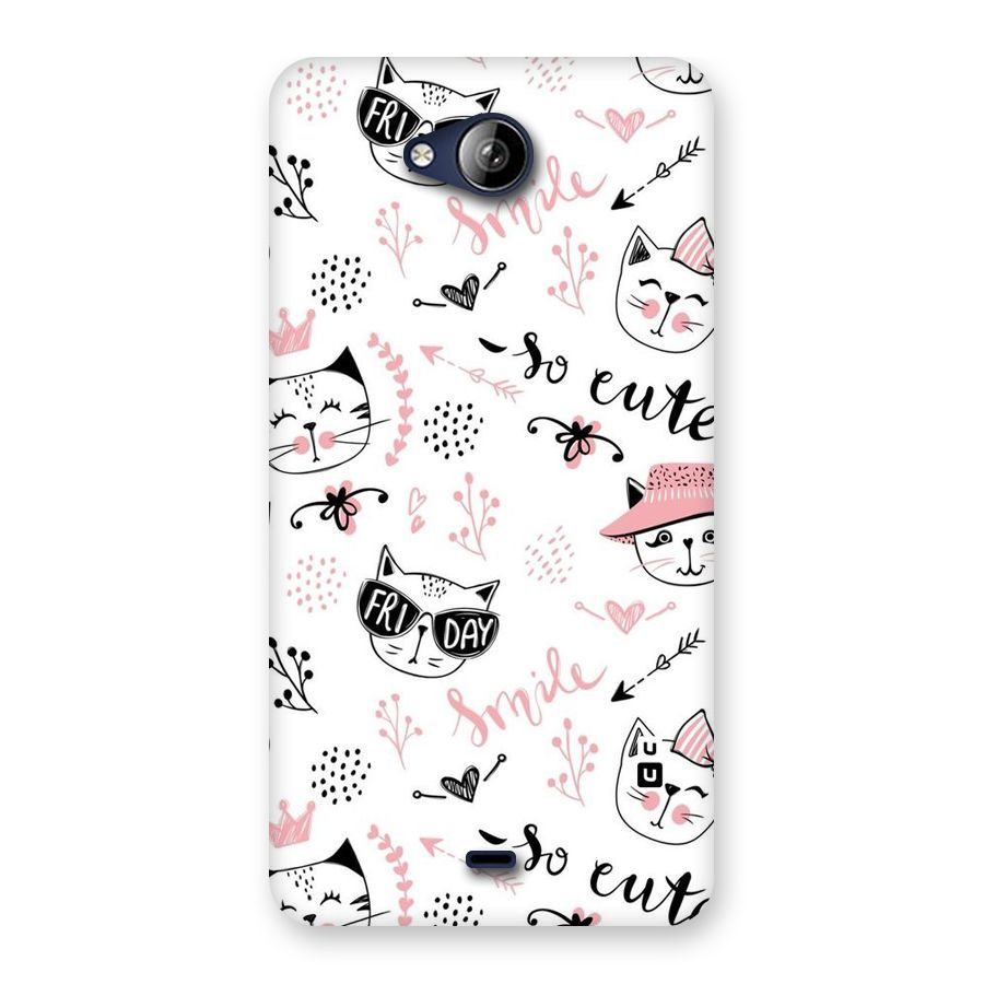 Cute Cat Swag Back Case for Canvas Play Q355