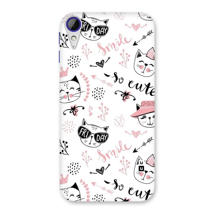 Cute Cat Swag Back Case for Desire 830