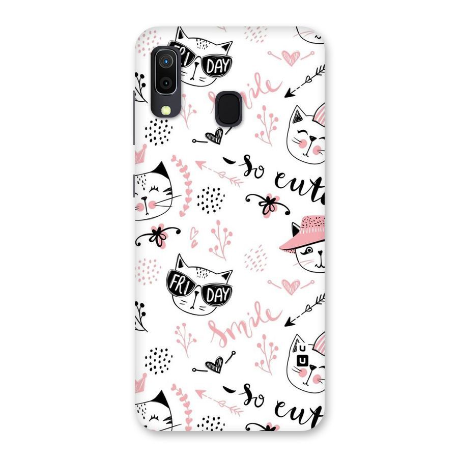 Cute Cat Swag Back Case for Galaxy A30