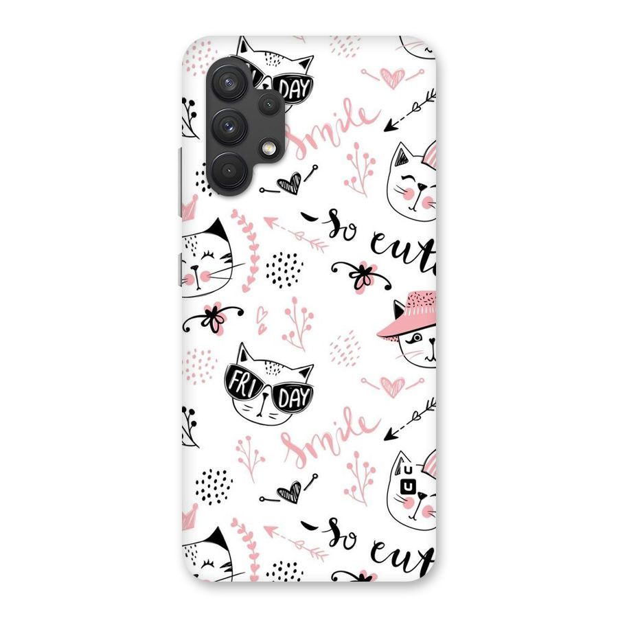 Cute Cat Swag Back Case for Galaxy A32