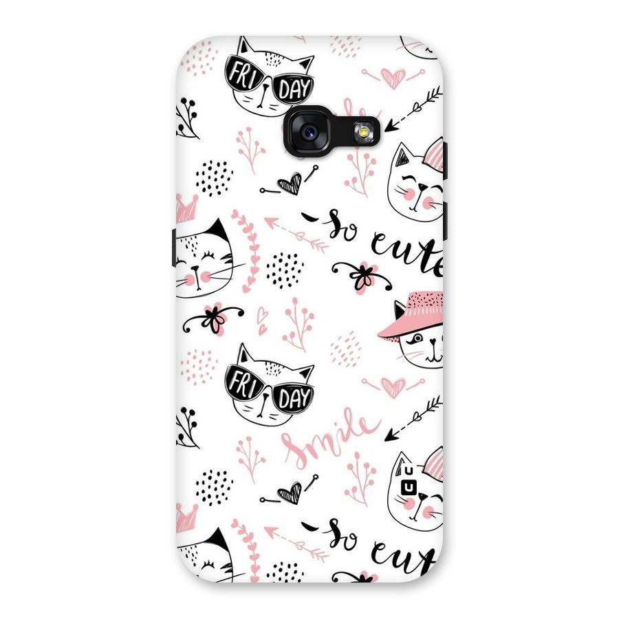 Cute Cat Swag Back Case for Galaxy A3 (2017)