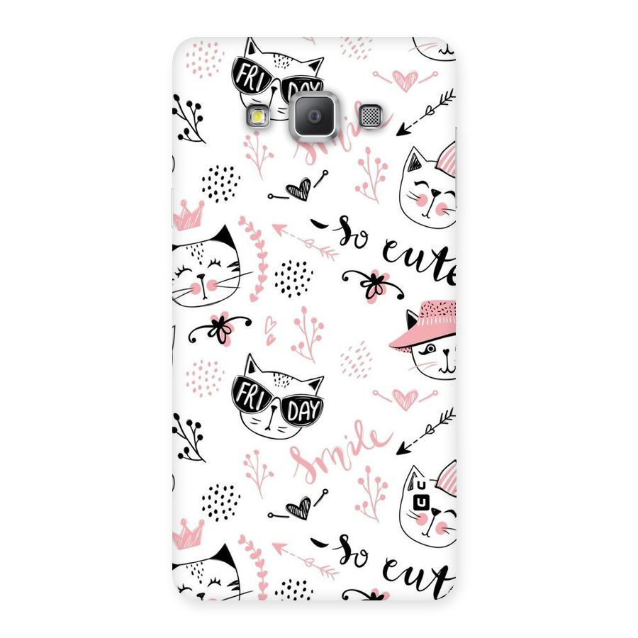 Cute Cat Swag Back Case for Galaxy A7