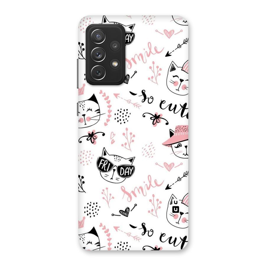 Cute Cat Swag Back Case for Galaxy A72