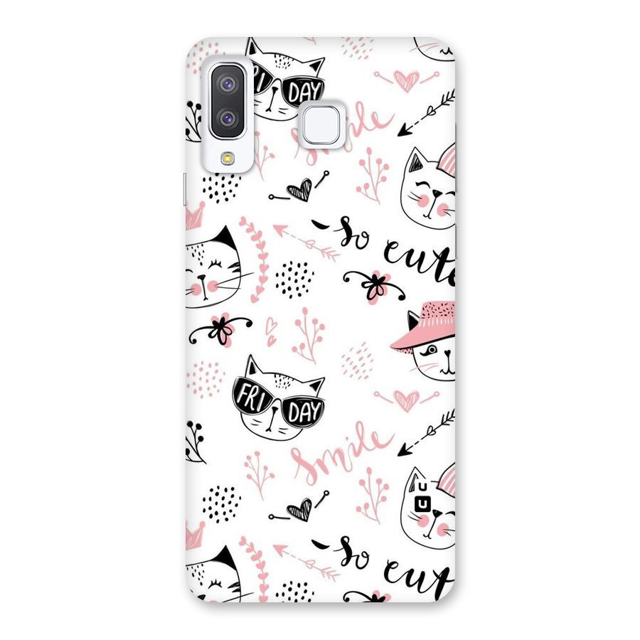 Cute Cat Swag Back Case for Galaxy A8 Star