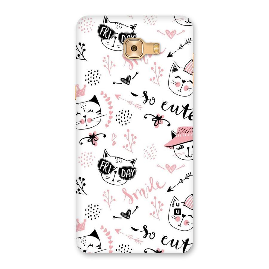 Cute Cat Swag Back Case for Galaxy C9 Pro