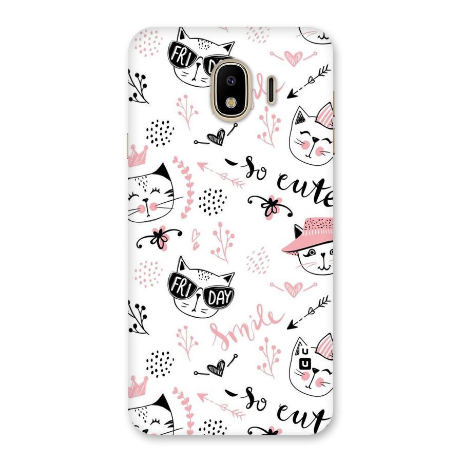 Cute Cat Swag Back Case for Galaxy J4