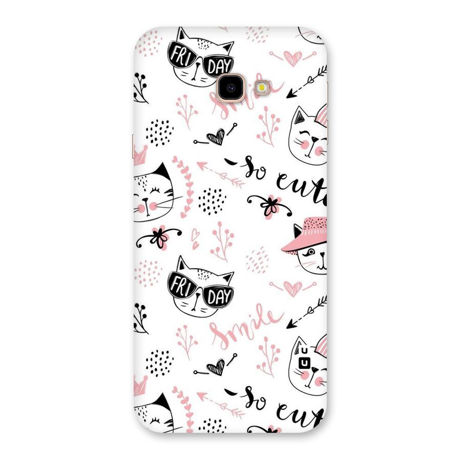 Cute Cat Swag Back Case for Galaxy J4 Plus