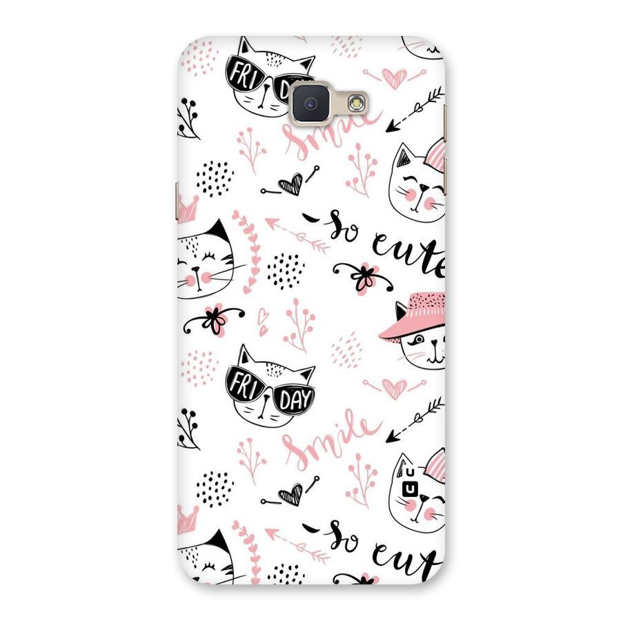 Cute Cat Swag Back Case for Galaxy J5 Prime