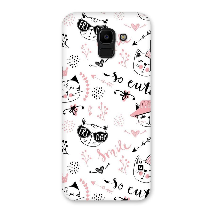 Cute Cat Swag Back Case for Galaxy J6