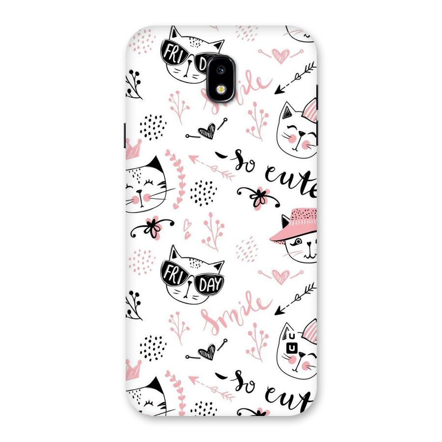 Cute Cat Swag Back Case for Galaxy J7 Pro
