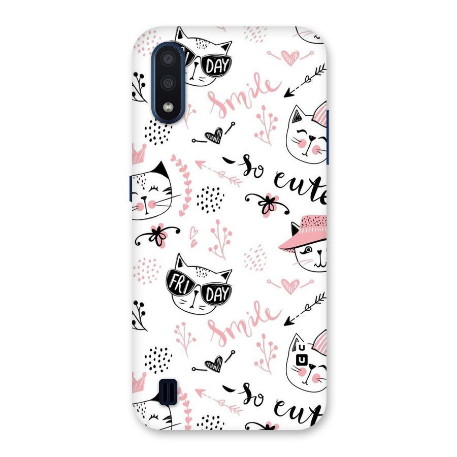 Cute Cat Swag Back Case for Galaxy M01
