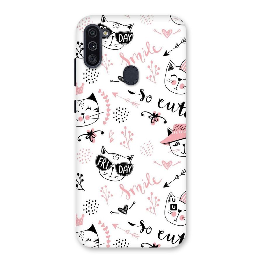 Cute Cat Swag Back Case for Galaxy M11