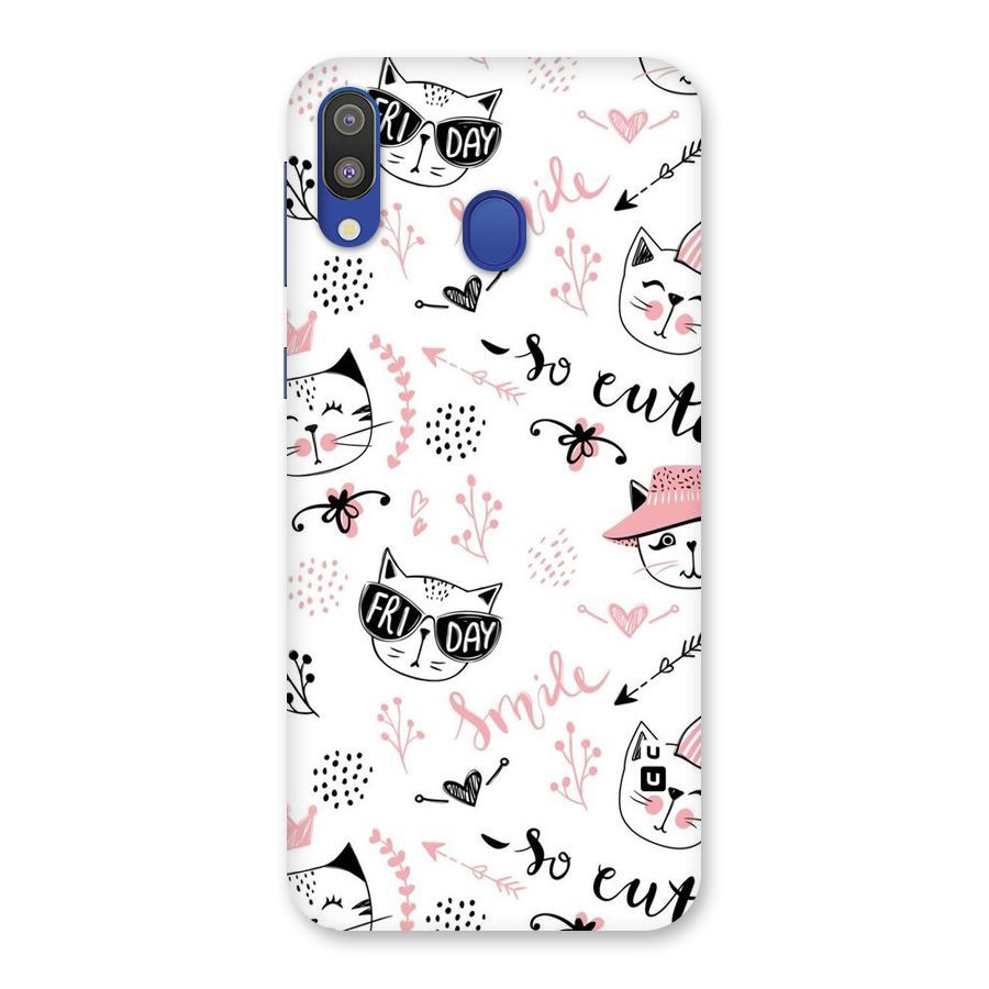 Cute Cat Swag Back Case for Galaxy M20