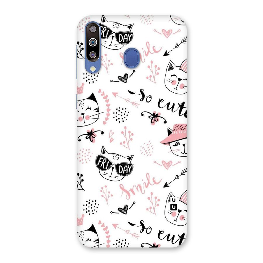 Cute Cat Swag Back Case for Galaxy M30