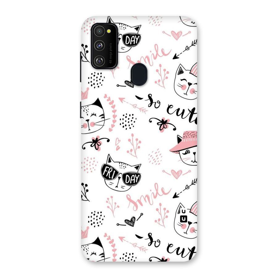 Cute Cat Swag Back Case for Galaxy M30s