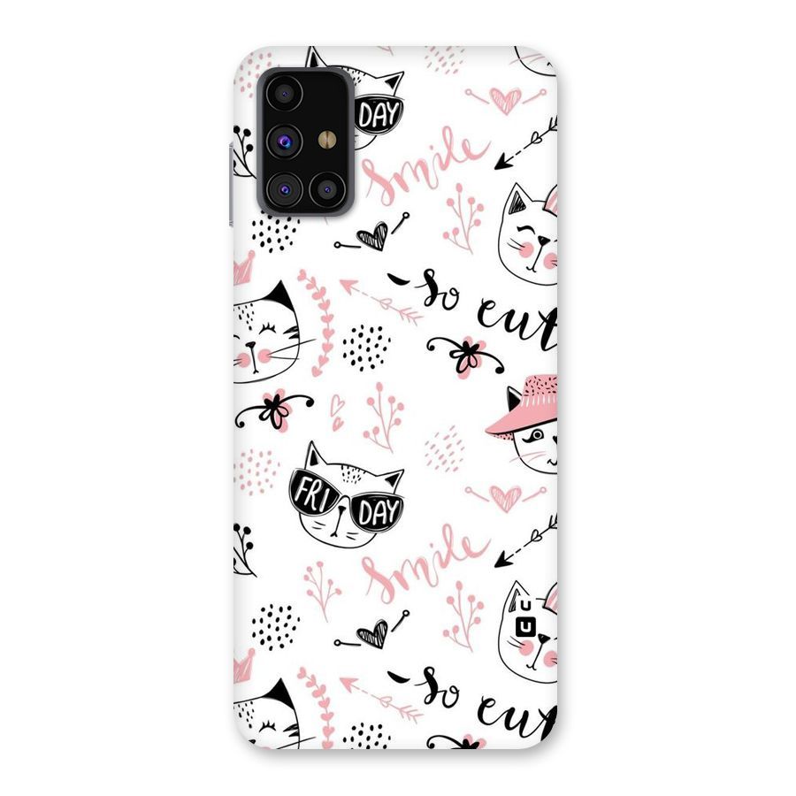 Cute Cat Swag Back Case for Galaxy M31s