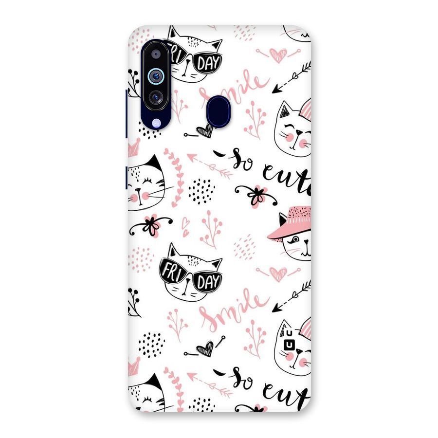 Cute Cat Swag Back Case for Galaxy M40