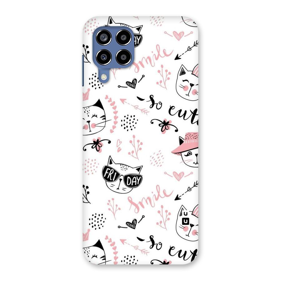 Cute Cat Swag Back Case for Galaxy M53 5G